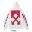 Off-White White Red Arrow Graphic Hoodie