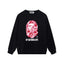 BAPE Pink Camo Ape Head Crewneck Sweatshirt Black