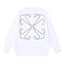 OFF WHITE Outline Arrow Logo Crewneck Sweatshirt White