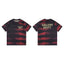 Gallery Dept. Stripe Tie-Dye Gold Logo Short Sleeve T-Shirt - Black/Red