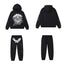 SP5DER Web Graphic Pullover Hoodie and Sweatpants Matching Set - Black / White