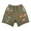 Gallery Dept. Property Of Paint Splatter French Terry Shorts - Army Green