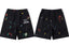 Gallery Dept. Paint Splatter French Terry Shorts - Black