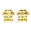 Gallery Dept. Stripe Tie-Dye Short Sleeve T-Shirt - Yellow/Brown