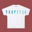 TRAPSTAR Gothic Blue Logo White T-Shirt