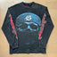 GodSpeed Washed Black Skull Graphic Long Sleeve T-Shirt