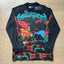 GodSpeed Washed Black Gothic Graphic Long Sleeve T-Shirt
