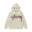 STUSSY Big Logo Pullover Hoodie Cream