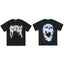 REVENGE Blue Skull Splatter Graphic T-Shirt