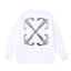 Off-White Distressed Arrow Graphic Sweatshirt White