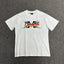 Graphic Print White T-Shirt Unisex Streetwear Casual Short Sleeve Tee