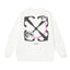 OFF WHITE Moon Arrow Logo Crewneck Sweatshirt White