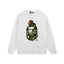 A BATHING APE Camo Ape Head Crewneck Sweatshirt