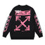Off-White Pink Brush Arrow Graphic Sweatshirt Black