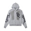 EMOTION Grey Graphic Zip Up Hoodie