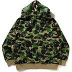 ABC CAMO POLYESTER RELAXED FIT SHARK FULL ZIP HOODIE MENS