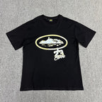 Black Graphic Print T-Shirt Unisex Streetwear Casual Short Sleeve Tee