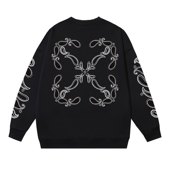 Off-White Paisley Graphic Sweatshirt Black Hover Image