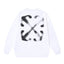 Off-White Blurred Arrow Graphic Sweatshirt White