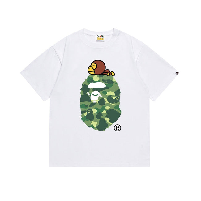 BAPE Green Camo Ape Head Graphic T-Shirt Hover Image