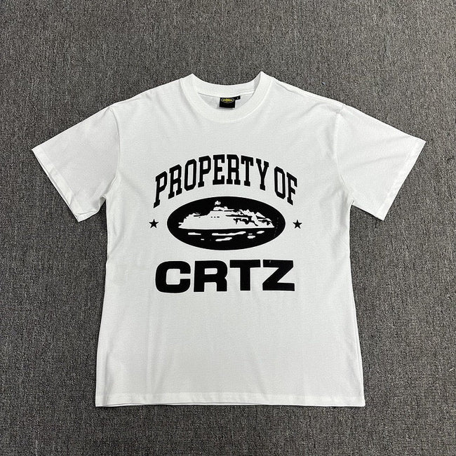 Black Graphic Print T-Shirt Unisex Streetwear Casual Short Sleeve Tee Main Image