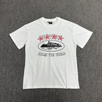 Black Graphic Print T-Shirt Unisex Streetwear Casual Short Sleeve Tee