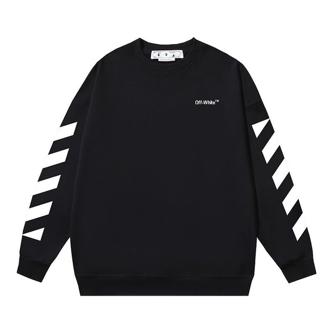 Off-White Diagonal Stripe Logo Sweatshirt Black Hover Image
