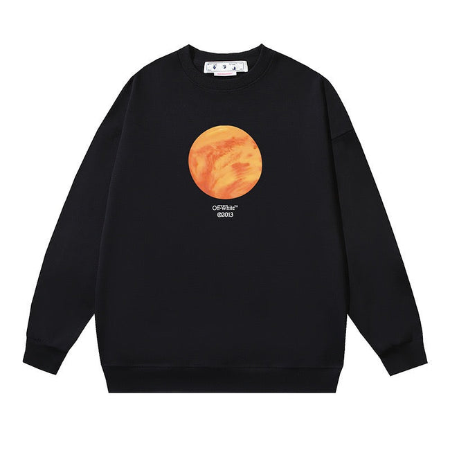 OFF WHITE Planet Graphic Crewneck Sweatshirt Hover Image