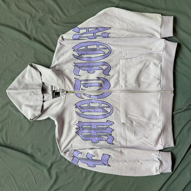 MIXED EMOTION Angel Graphic Zip Hoodie Hover Image