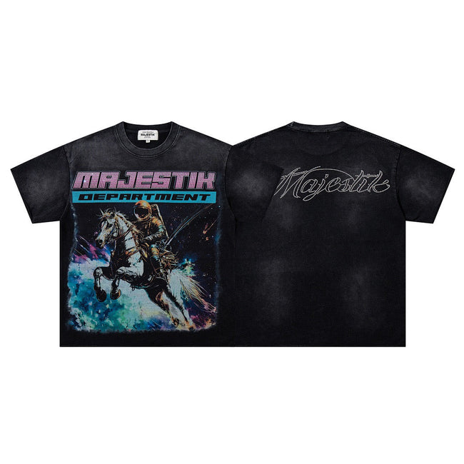 MAJESTIK Space Cowboy Graphic T-Shirt Hover Image