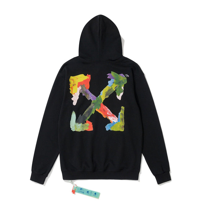 Off-White Colorful Arrow Graphic Hoodie Black Hover Image