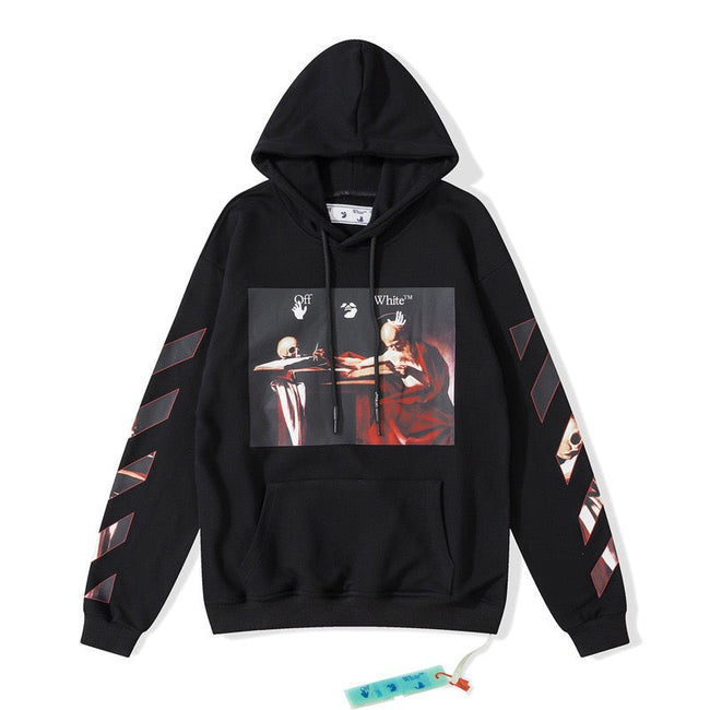 Off-White Black Graphic Artwork Hoodie Hover Image