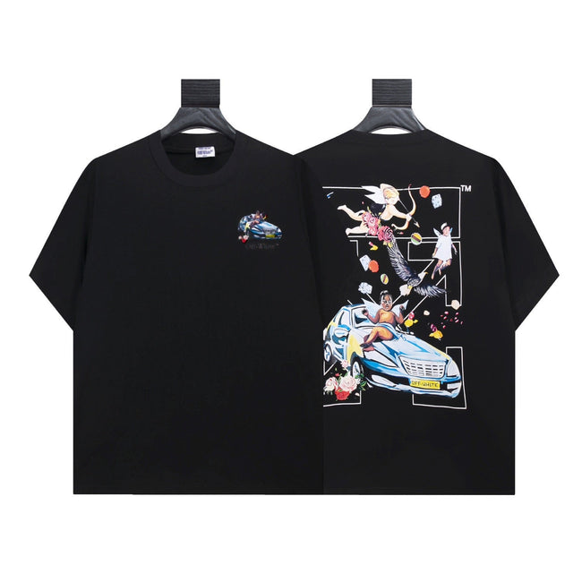 Off-White Car Graphic Black T-Shirt Hover Image