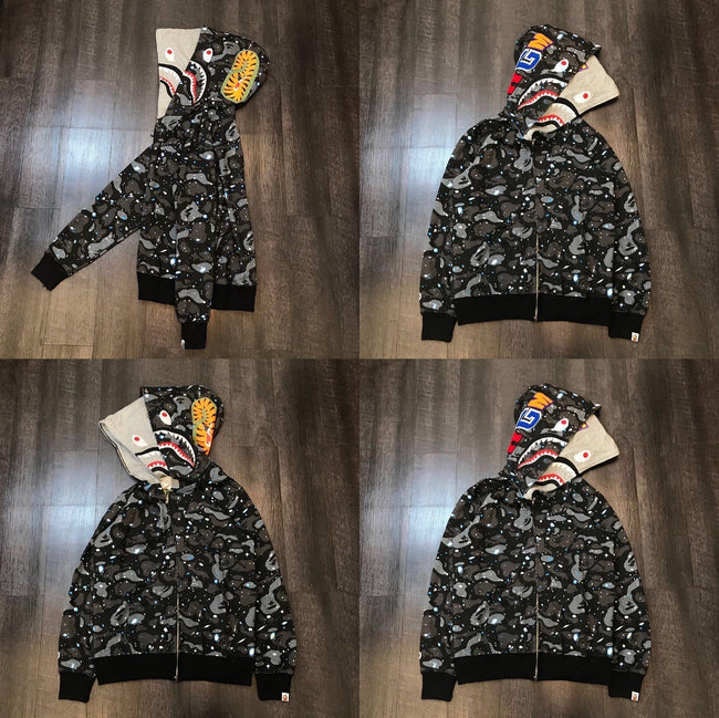 BAPE Shark Camo Full Zip Hoodie Hover Image
