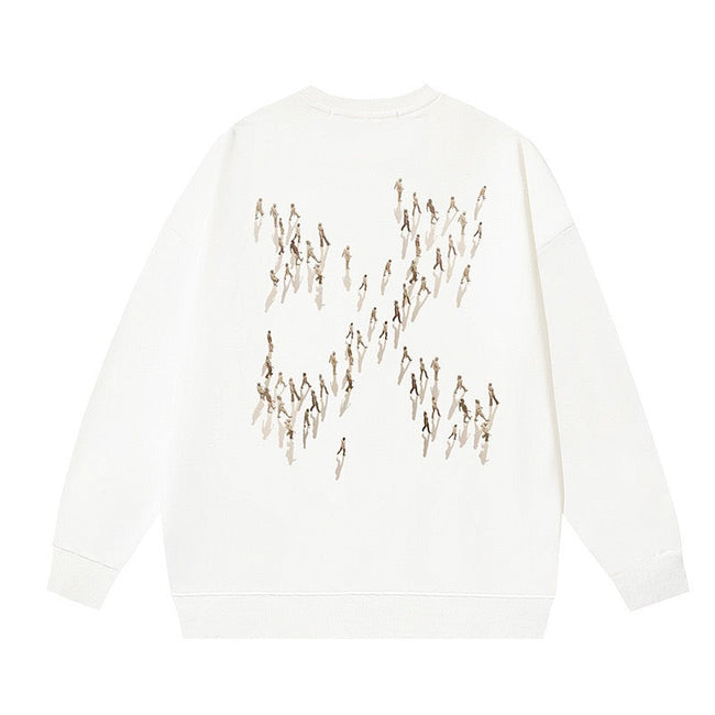 OFF WHITE Figure Print Crewneck Sweatshirt White Hover Image