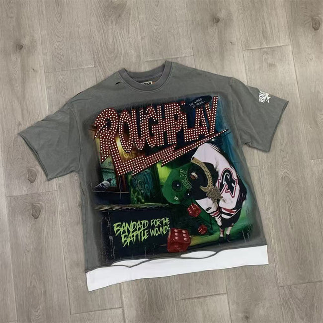 Vintage Graphic Streetwear T-Shirt Oversized Casual Short Sleeve Unisex Tee Hover Image