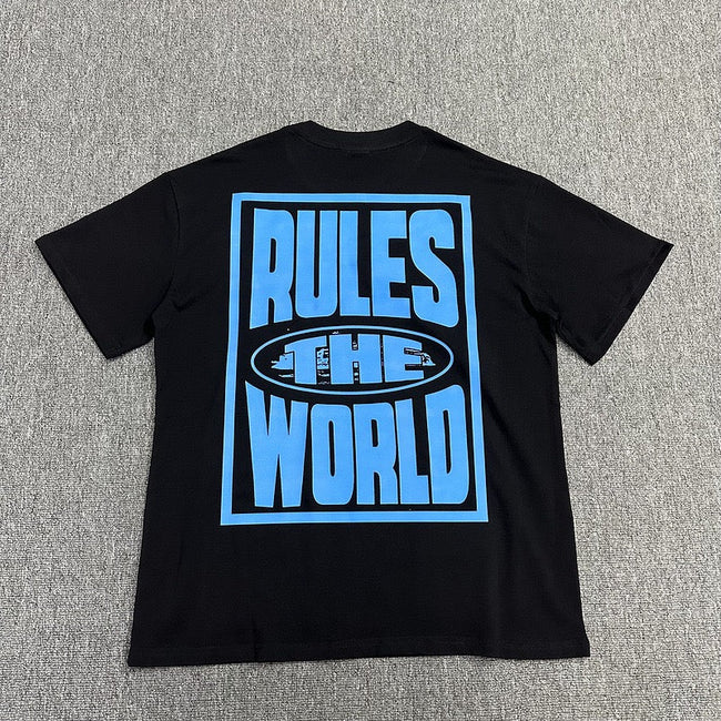 Graphic Print Black Oversized T-Shirt Streetwear Casual Short Sleeve Tee Hover Image