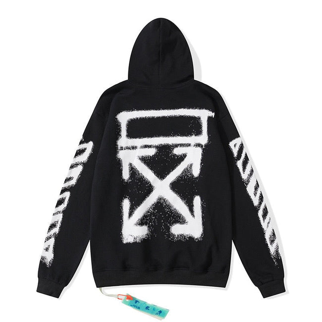 Off-White Black White Spray Arrow Hoodie Hover Image