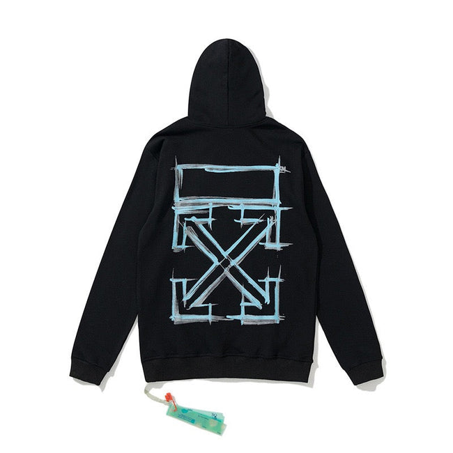 Off-White Black Blue Sketch Arrow Hoodie Hover Image