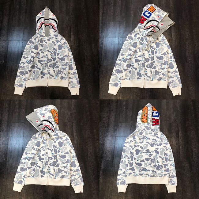 BAPE Shark Ice Camo Full Zip Hoodie Hover Image