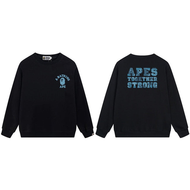BAPE Apes Together Strong Graphic Crewneck Sweatshirt Black Hover Image