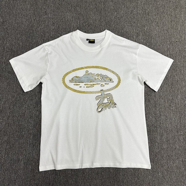 Black Graphic Print T-Shirt Unisex Streetwear Casual Short Sleeve Tee Main Image