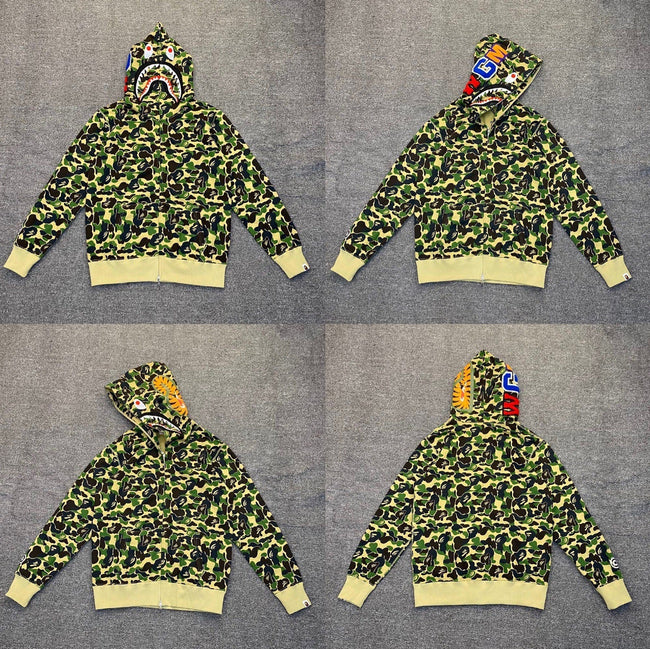 BAPE Shark Camo Full Zip Hoodie Hover Image