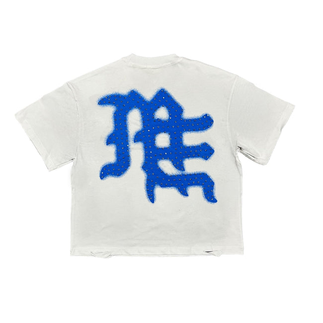 Blue ‘End’ Rhinestone Tee Main Image