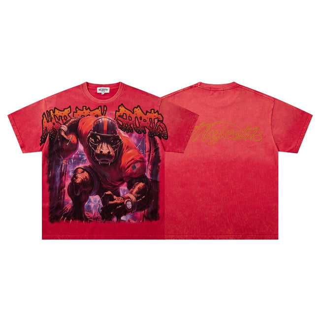 Men's Vintage Graphic T-Shirt – Streetwear Oversized Casual Tee Hover Image
