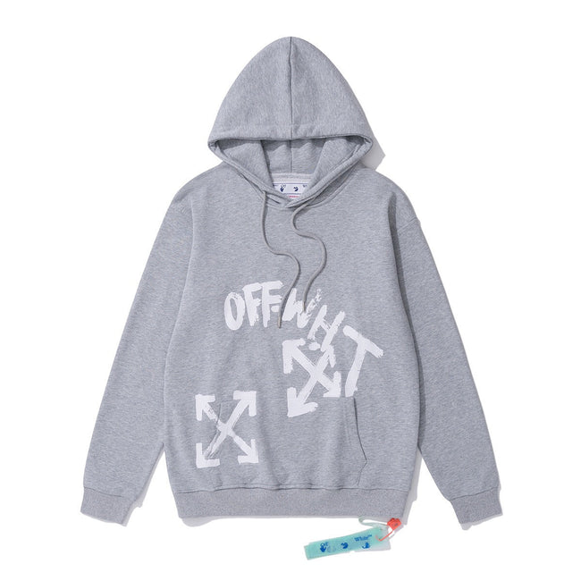 Off-White Grey Arrow Graphic Hoodie Hover Image