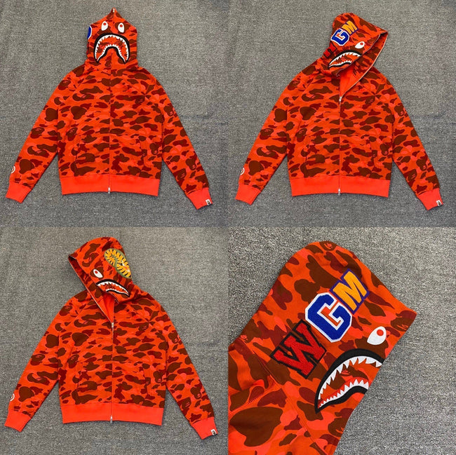 BAPE Shark Camo Full Zip Hoodie Hover Image