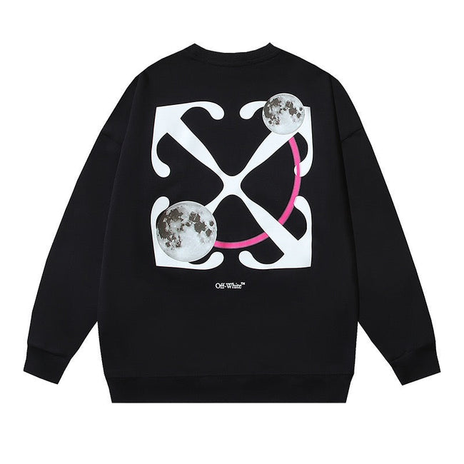 OFF WHITE Moon Arrow Logo Crewneck Sweatshirt Hover Image
