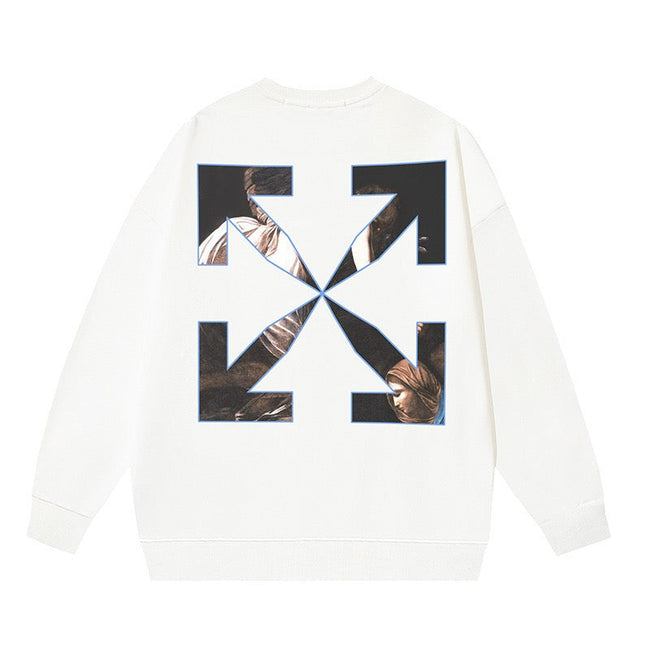OFF WHITE Painting Arrow Graphic Crewneck Sweatshirt White Hover Image