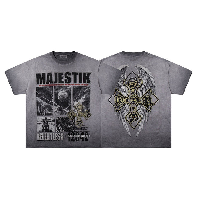 MAJESTIK Relentless Graphic Vintage T-Shirt Hover Image
